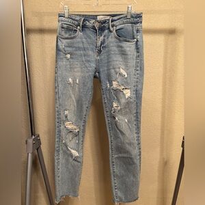 Dear John Light Blue Distressed Straight Jeans